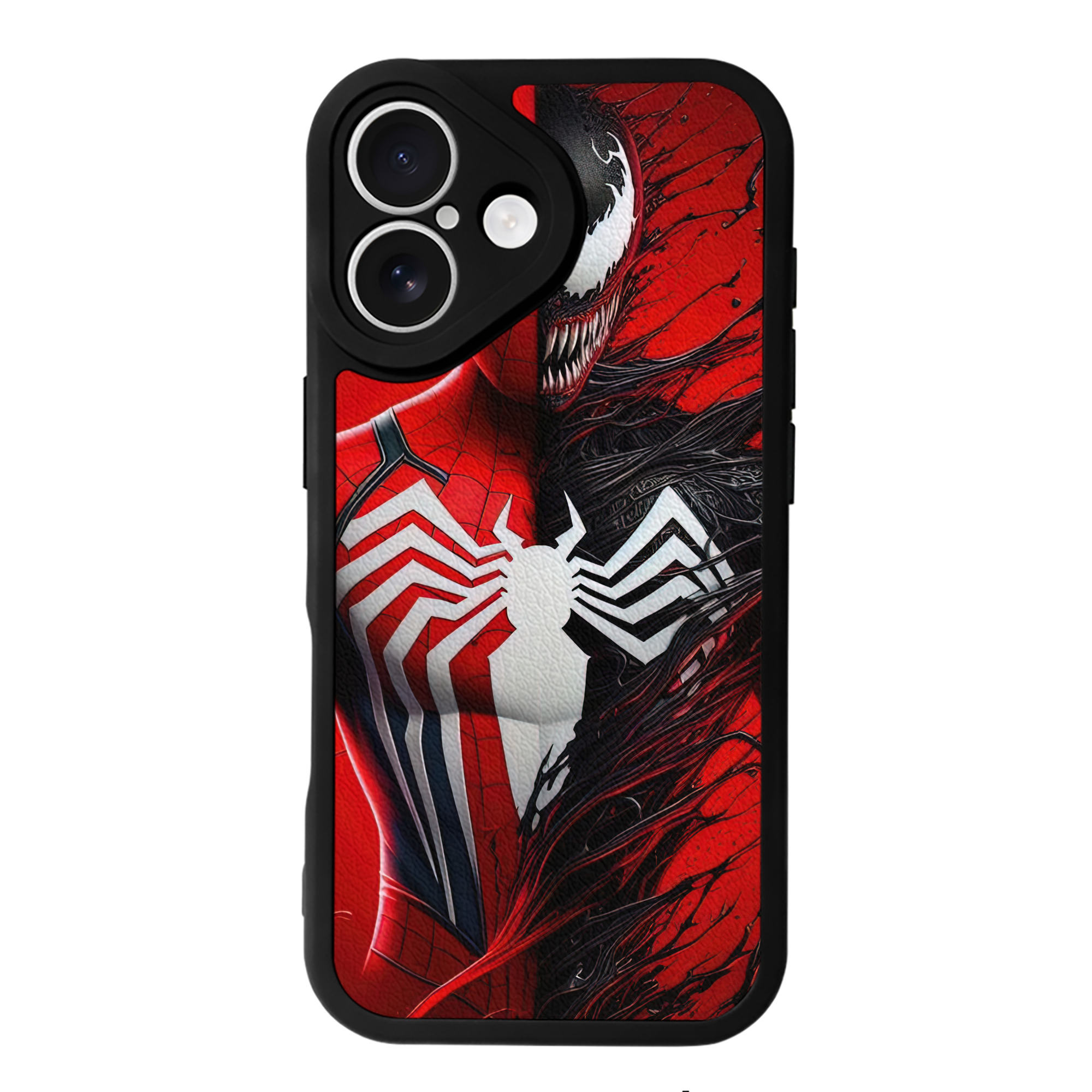 Spider Man スパイダーマン 【iPhone 16シリーズ対応】シリコンスマホケース（レザー調） 材質：シリコン